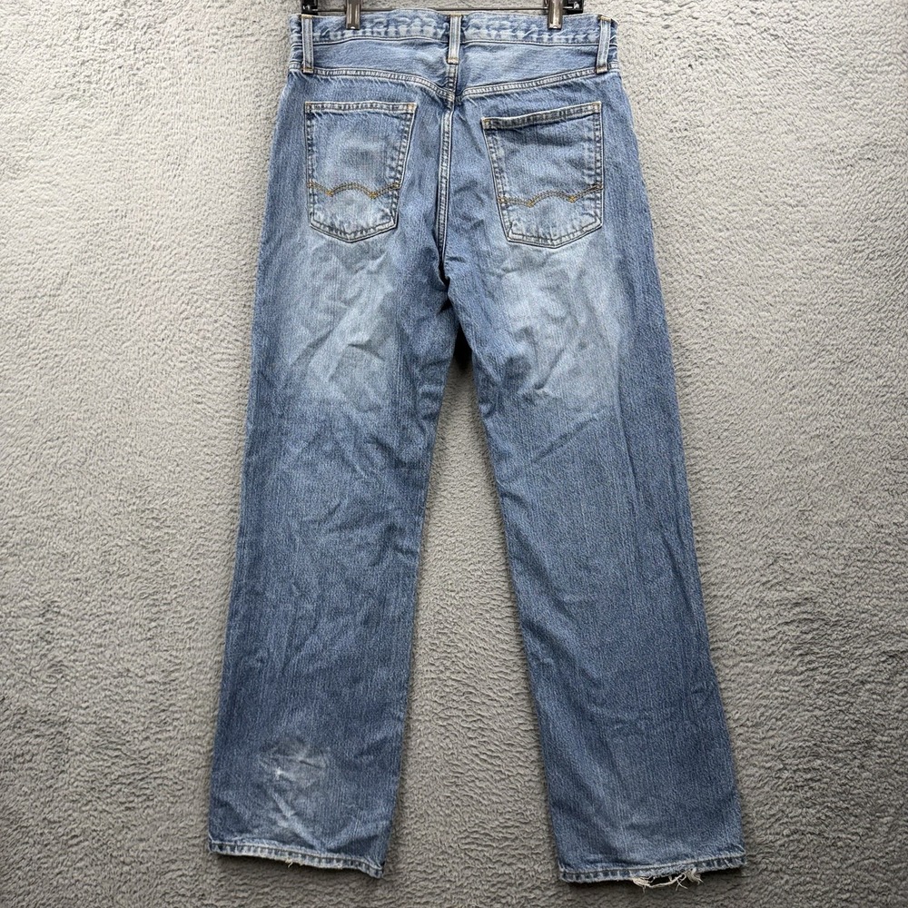 American Eagle Men's Original BootCut Denim Distressed Zip Jeans 30x32 Y2K